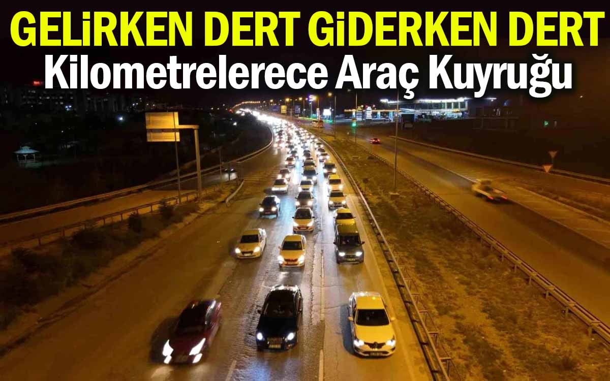 Ankara-Kayseri Karayolunda Kilometrelerce Araç Kuyruğu
