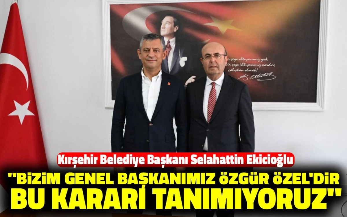 Başkan Ekicioğlu: ''Bizim Genel Başkanımız &Ouml;zg&uuml;r &Ouml;zel'dir''