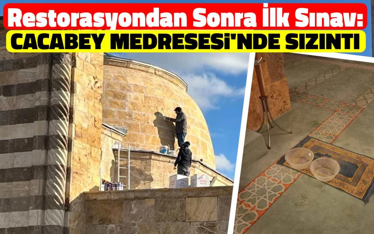 Cacabey Medresesi&rsquo;nde kova &ouml;nlemi sonrası onarım