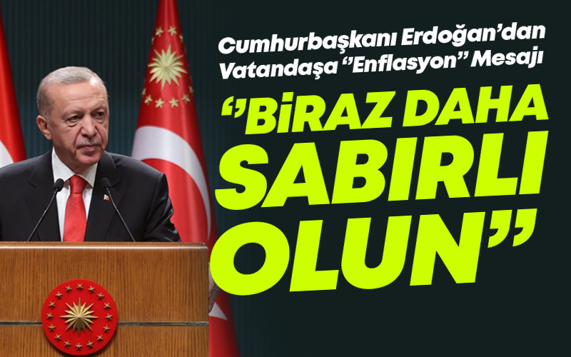 Cumhurbaşkanı Erdoğan, Vatandaştan ''Biraz Daha Sabırlı Olmalarını'' İstedi