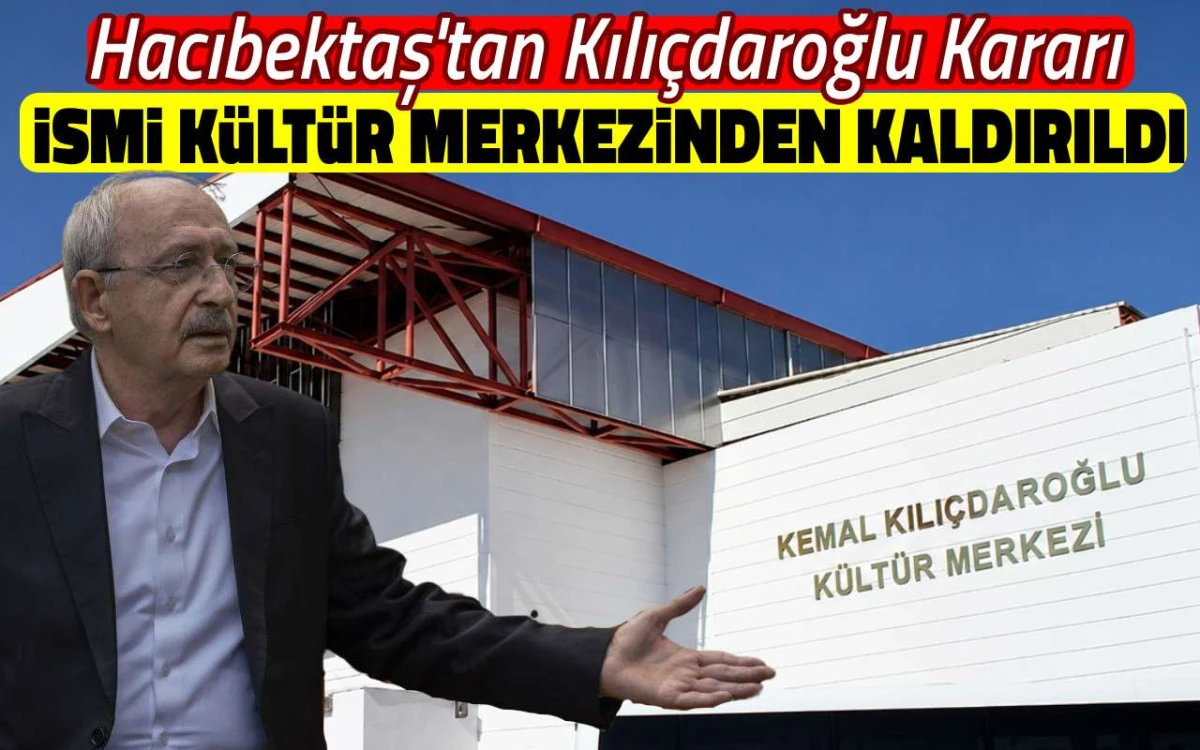 Hacıbektaş'tan Kılı&ccedil;daroğlu kararı: İsmi kaldırıldı