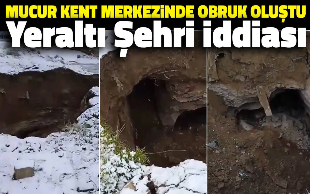 Kent merkezinde obruk oluştu: Yeraltı şehri iddiası