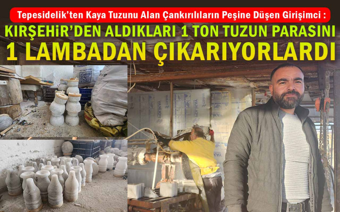 Kırşehir kaya tuzunu sanata dönüştürüyor