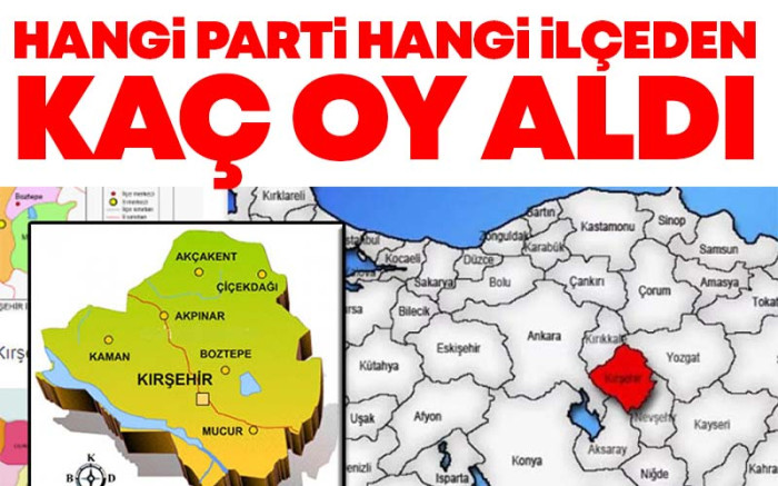 Kırşehir'de Hangi Parti Hangi İlçeden Kaç Oy Aldı 