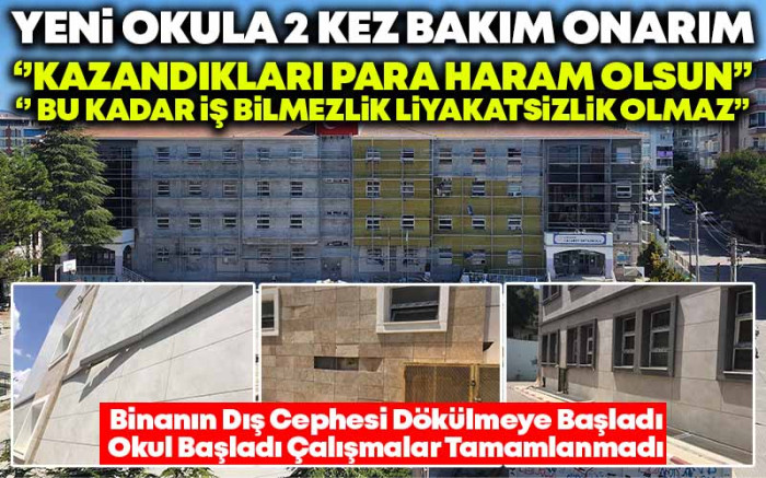 Kırşehir'de Yeni Okula 2 Kez Bakım Onarım İhalesi