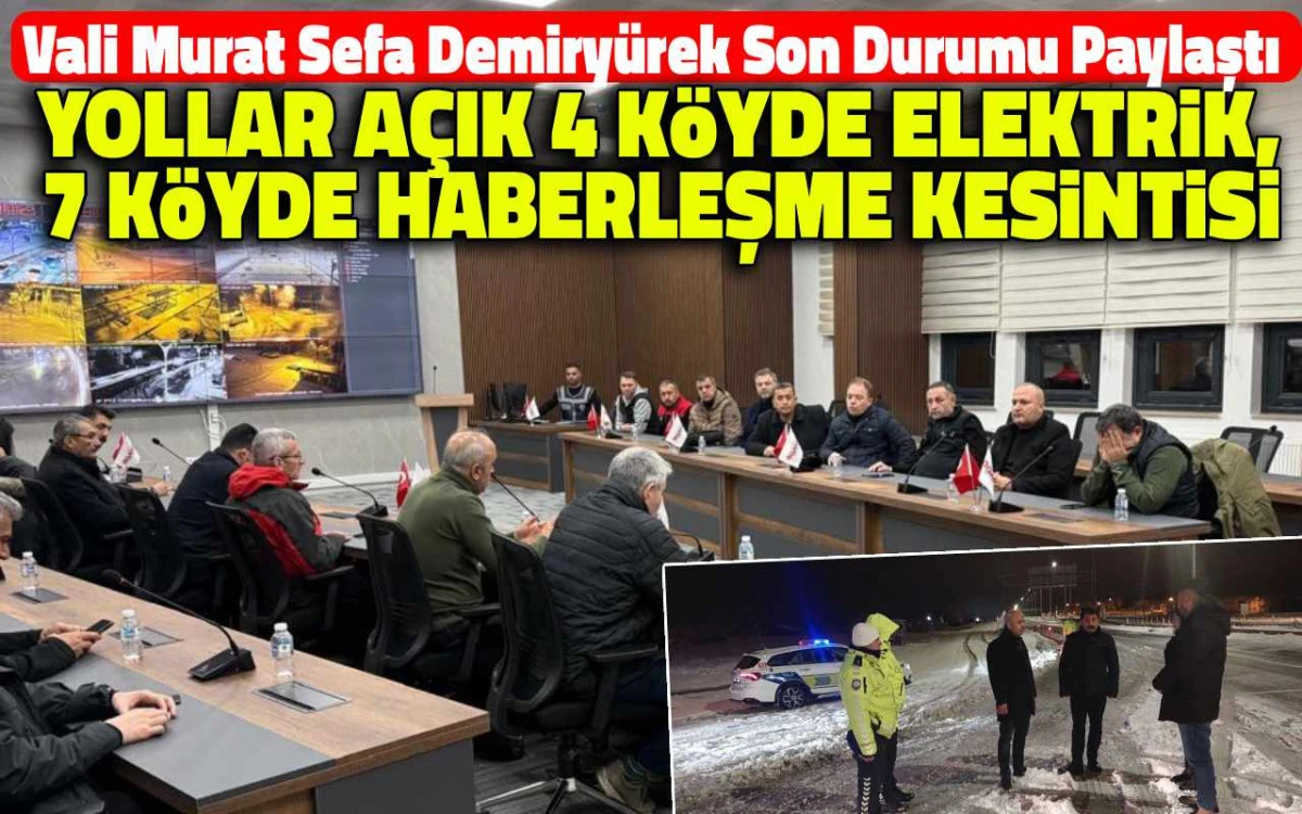Kırşehir'de yollar a&ccedil;ık: 4 k&ouml;yde elektrik, 7 k&ouml;yde haberleşme kesintisi