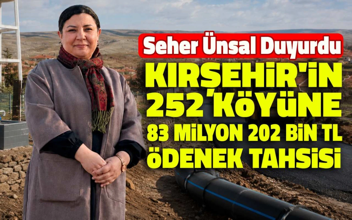 Kırşehir'in 252 köyüne 83 milyon 202 bin TL'lik ödenek tahsi
