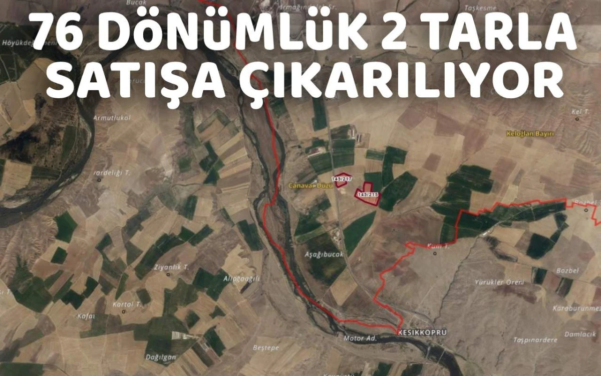 Kızılırmak yatağına yakın verimli araziler satışta