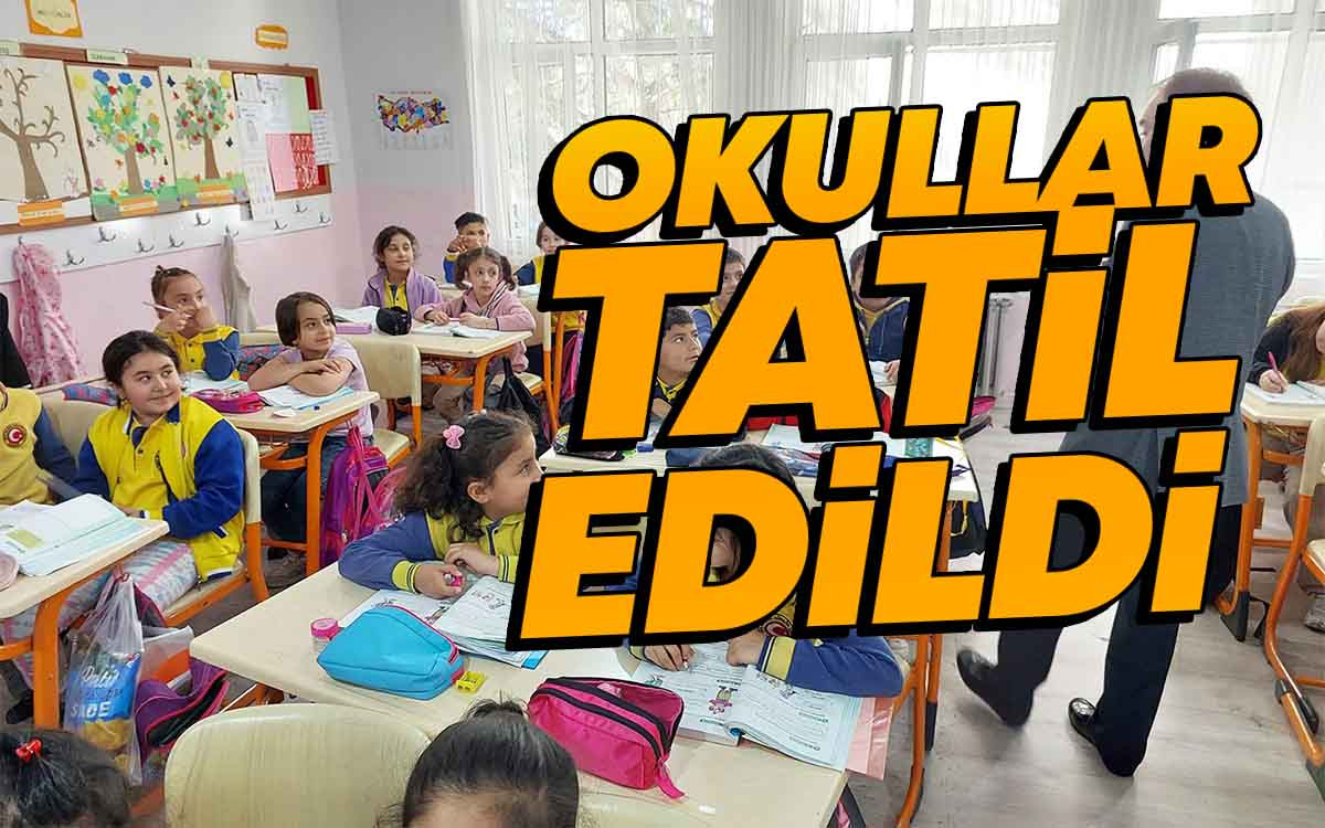 Okullar Tatil Edildi