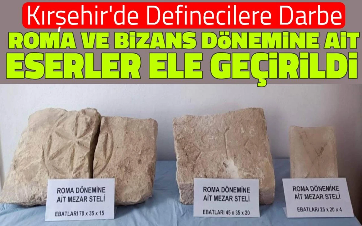 Roma ve Bizans dönemine ait 3 mezar steli ele geçirildi