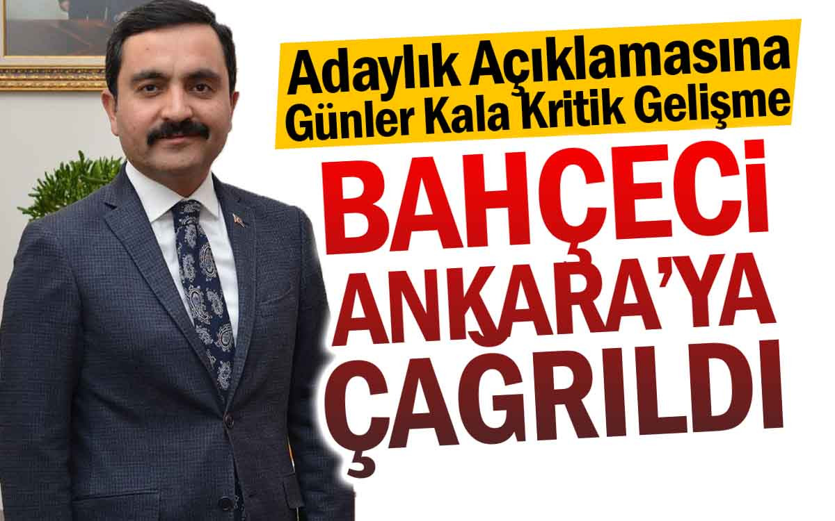 Sıcak Gelişme ! Yaşar Bahçeci Ankara'ya Çağrıldı