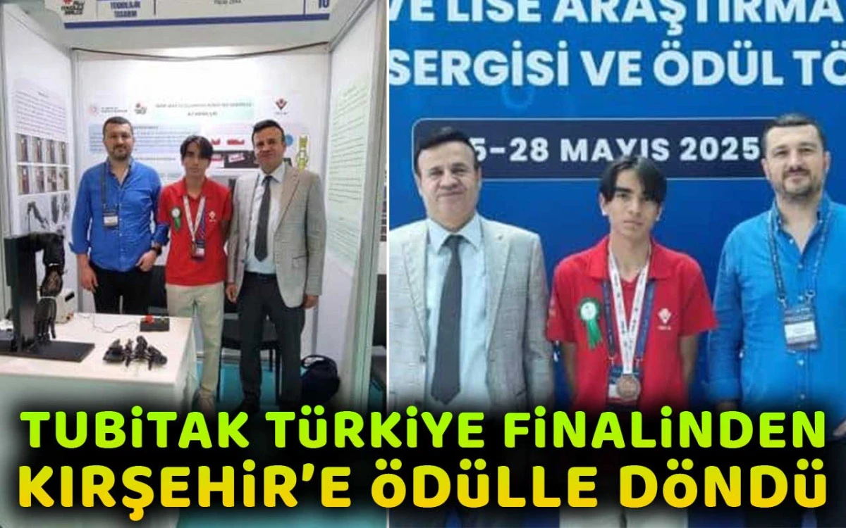 Tubitak Türkiye finalinden Kırşehir'e ödülle döndü