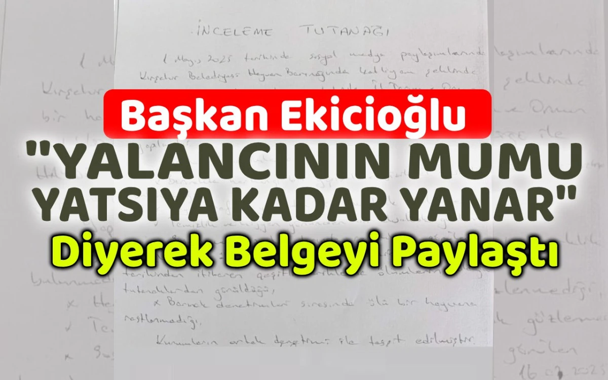 Yalancının mumu yatsıya kadar yanar diyerek belgeyi paylaştı