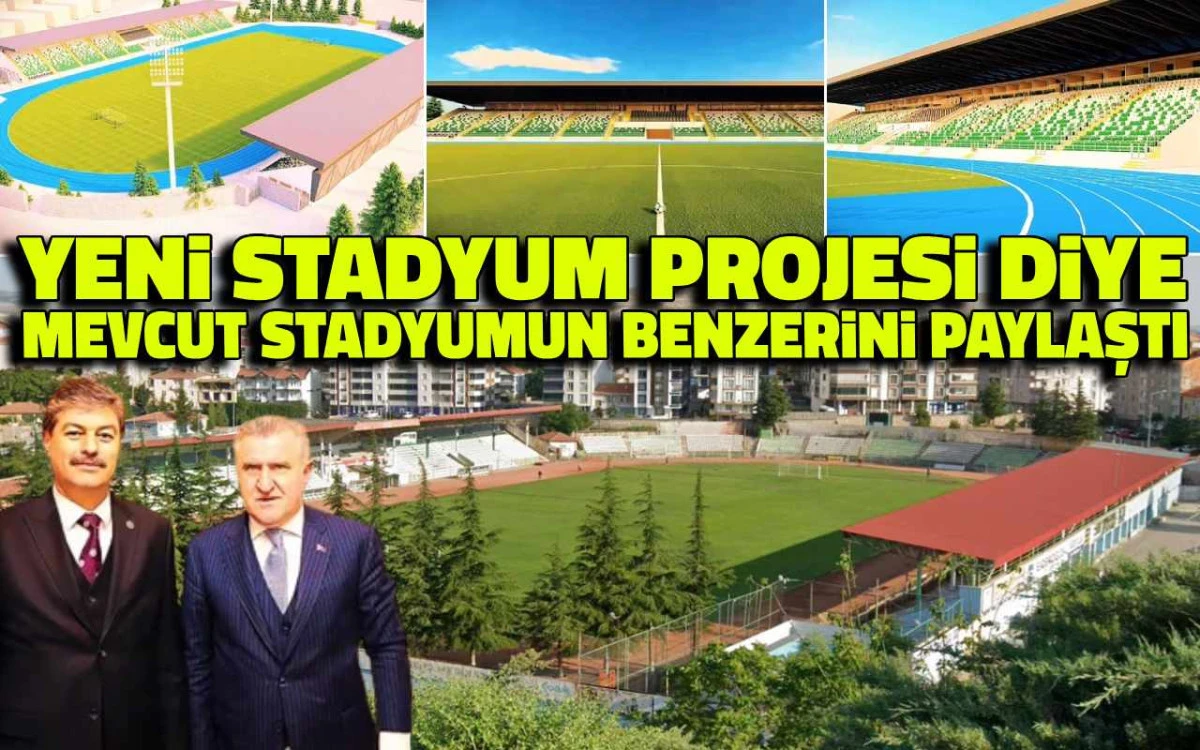 Yeni stadyum projesi diye mevcut stadyumun benzerini paylaştı